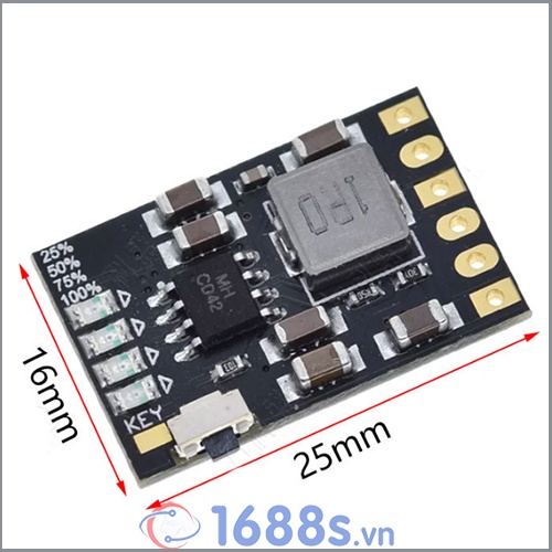 Mạch sạc pin 1S có báo mức pin IP5306-CK - 2A - 1688s.vn