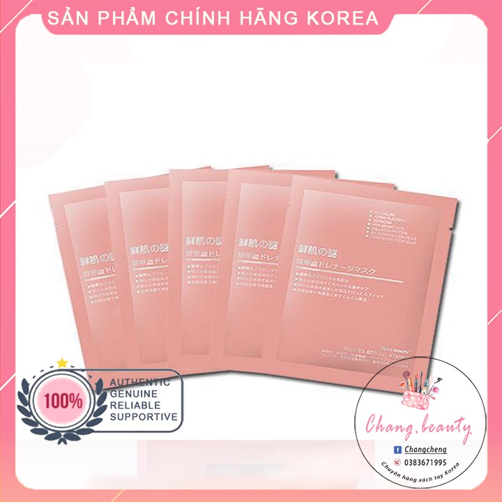 01 Miếng Mặt nạ nhau thai cừu cuống rốn tế bào gốc Nhật Bản Rwine Beauty dưỡng da