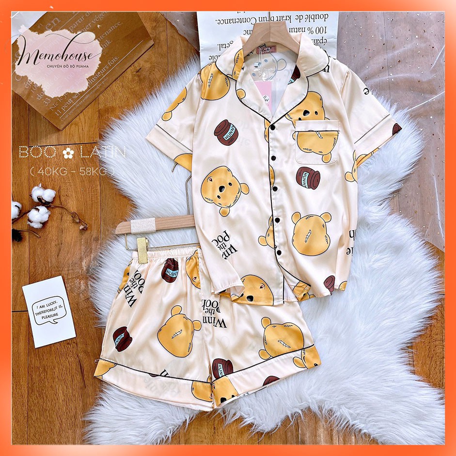 Phần 2_Đồ Mặc Nhà Pijama Lụa Latin Quần ĐÙI Freesize - HÀNG THIẾT KẾ