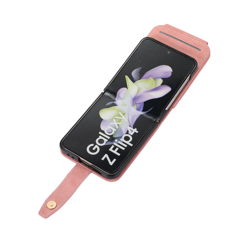 Ốp Điện Thoại Da Kiểu Ví Lật Có Dây Đeo Chéo Vai Có Ngăn Thẻ Đa Năng Cho Samsung z flip 4 flip 3