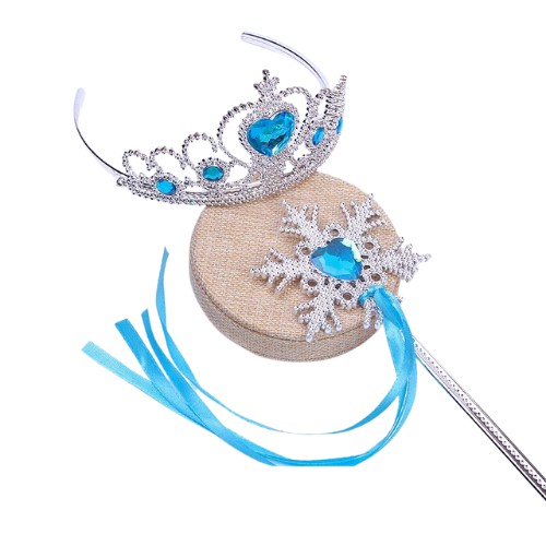 Set Vương Miện, Gậy Phép Cho Bé Gái Hóa Trang Công Chúa Elsa, Lọ Lem, Disney