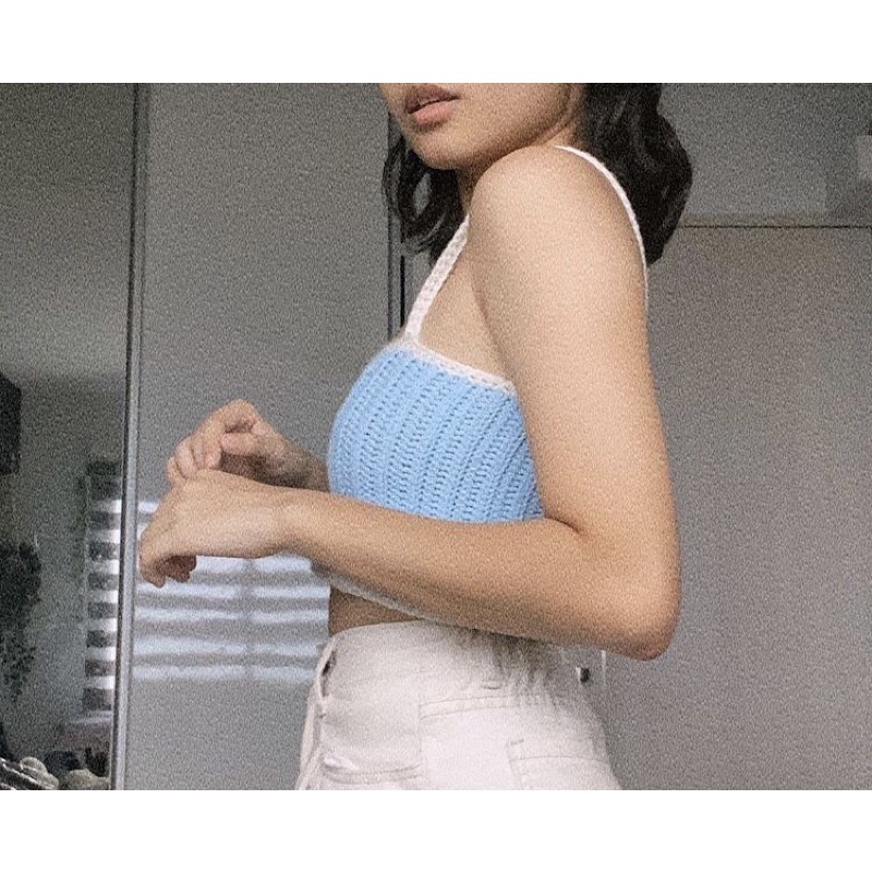 Crochet croptop - áo móc len