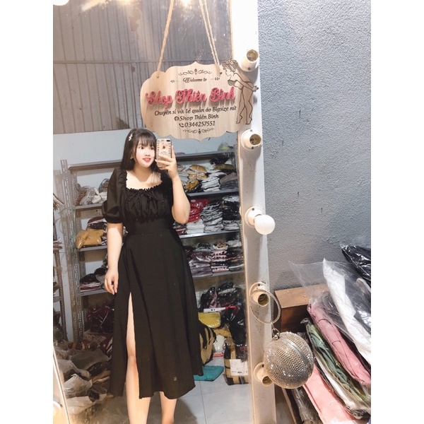 VÁY XẺ TÀ FORM DÀI BIGSIZE By Thiên bình