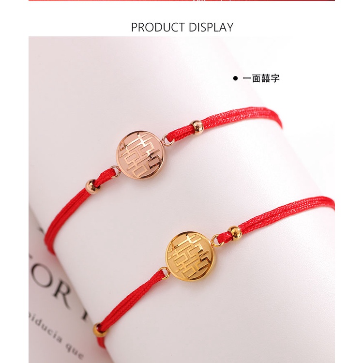 Vòng tay lắc tay nữ chỉ đỏ hạt đậu S1-112 - CAM KẾT KHÔNG GỈ, KHÔNG BAY MÀU - BẢO HÀNH 12 THÁNG