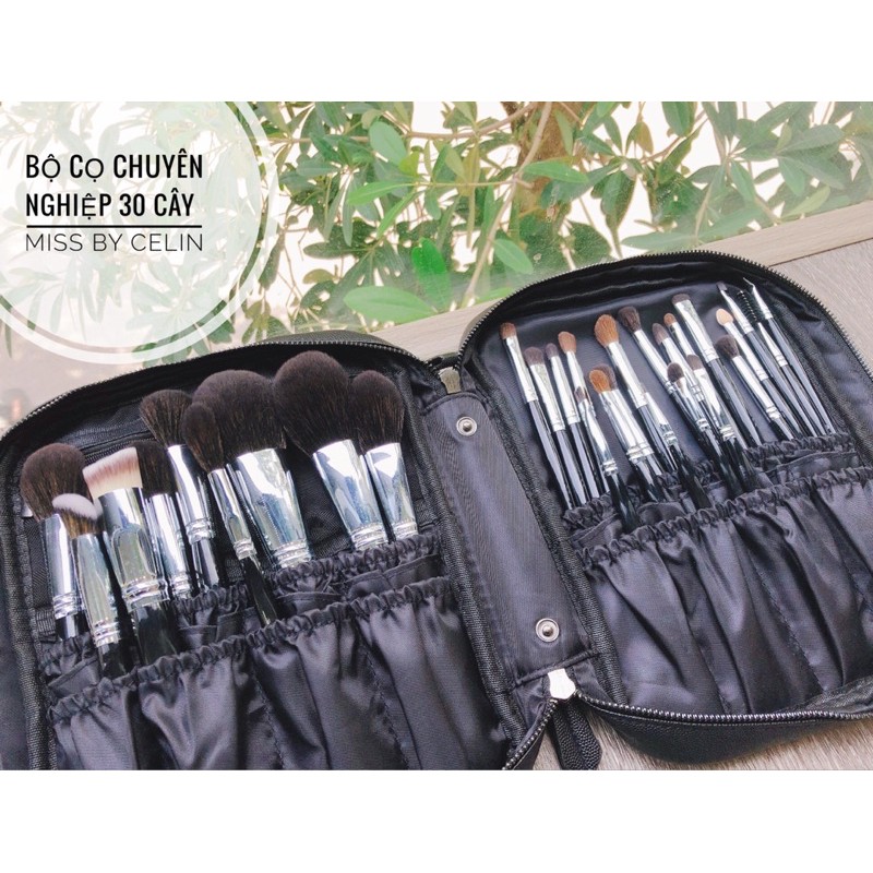 Bộ cọ trang điểm Celin 30 cây lông thú chính hãng kèm bao da Celin CAO CẤP