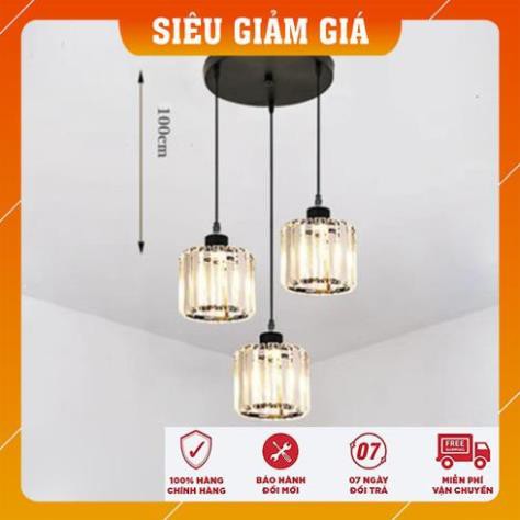 Đèn Thả Trần - Đèn Thả Bàn Ăn MINA Pha Lê Trang Trí Hiện Đại - kèm bóng LED và đế ốp trần