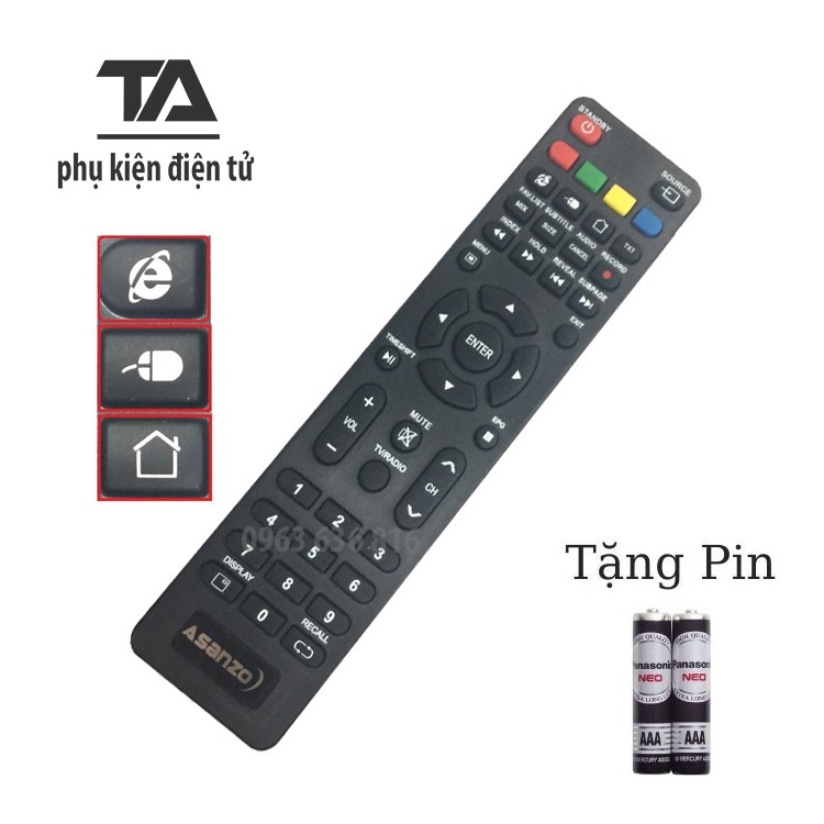 [FREESHIP 50K] ✔ Remote điều khiển tivi asanzo smart - HÀNG TỐT