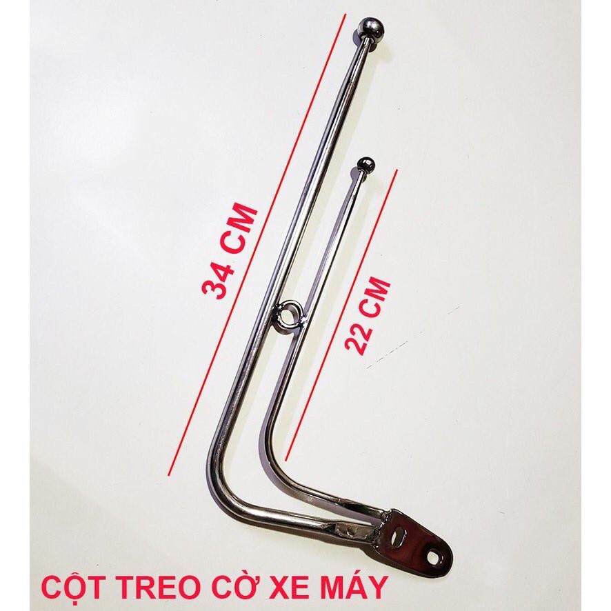 CỘT TREO CỜ KIM LOẠI GẮN XE MÁY, MOTO - COTCO