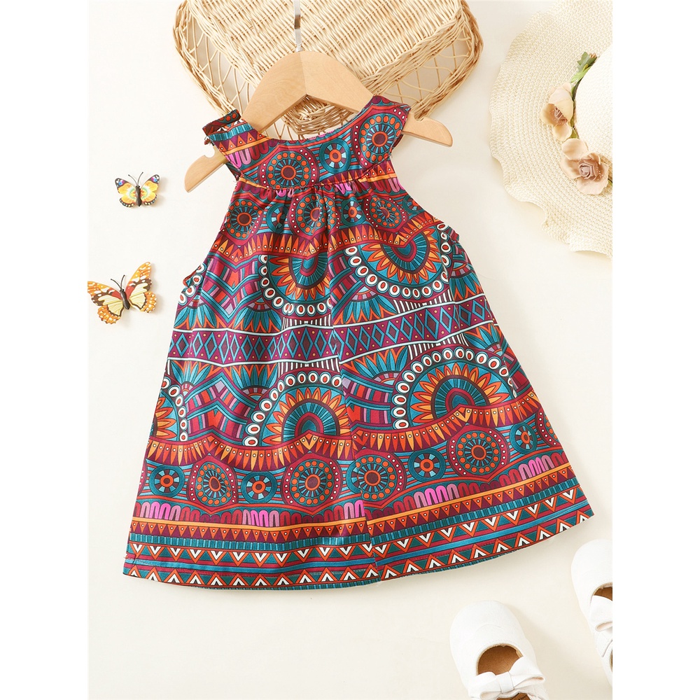 Đầm Sát Nách Mùa Hè Cổ Điển Xinh Xắn Cho Bé Gái 0-2 Tuổi