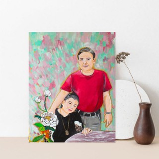 Tranh Canvas decor trang trí, tặng quà vẽ theo mẫu