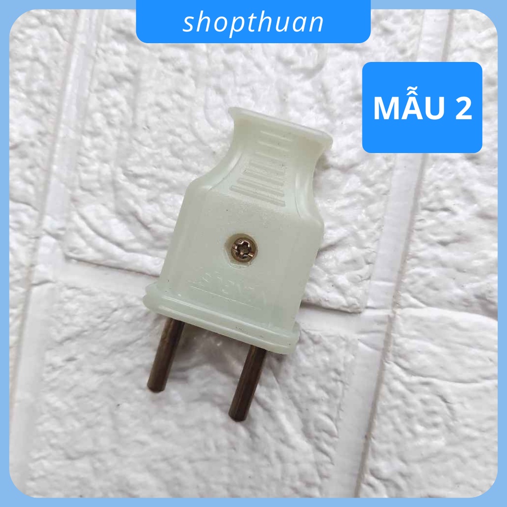 Phích cắm điện 10A-220V, phích cắm chân tròn