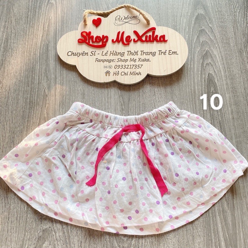 [Mã FAMAYFA2 giảm 10K đơn 50K] (Size 8-10kg) Chân váy ngắn kèm chip bé gái