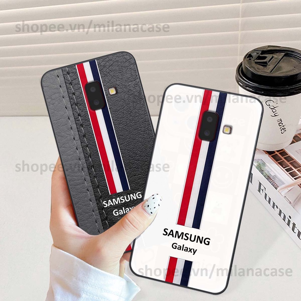 Ốp Samsung J6 2018 / J6 Plus / J6+ in giả da phong cách thể thao, cá tính, thời trang