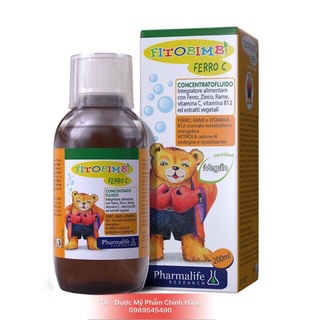 Siro fitobimbi ferro c bổ sung sắt, vitamin c, kẽm cho bé