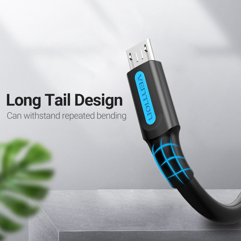 Cáp Vention đầu Micro USB 3A sang USB 2.0 sạc nhanh, truyền dữ liệu cho Android