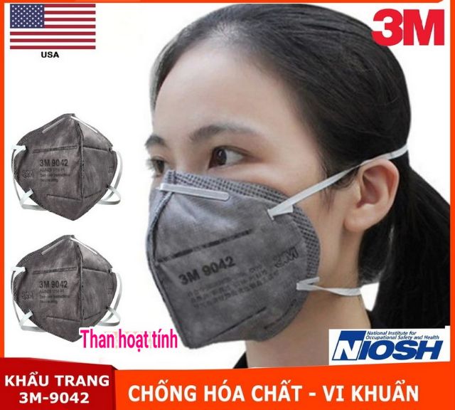 Khẩu trang 3M 9041, 3M 9042 (USA) chính hãng 3M VN phân phối.