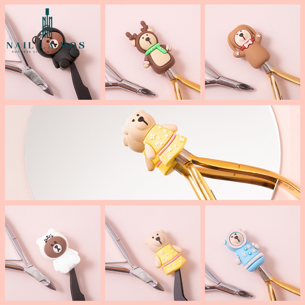 Bọc đầu kìm hình thú cute - Bọc bảo vệ đầu kềm silicon chuyên dụng cho dân làm móng