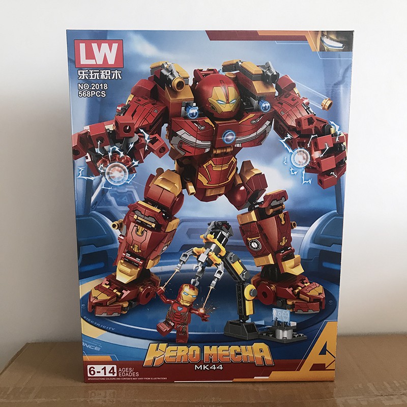 Lego Ninjago Avengers Iron Man  ❤️ 568 Mảnh Ghép ❤️ Bộ Lego Ninjago Xếp Hình Siêu Robot Người Sắt