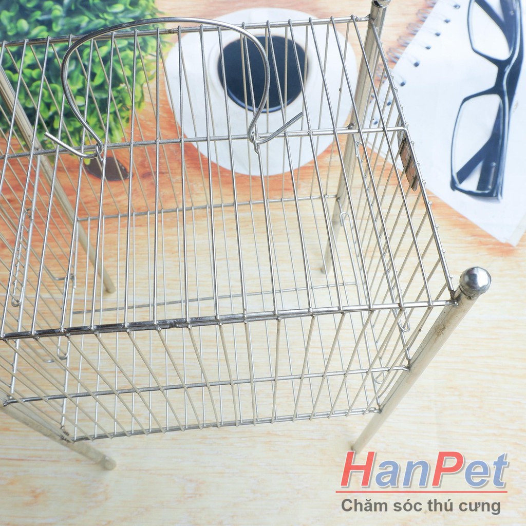 Hanpet.GV- Lồng tắm chim khuyên- lồng chuột hamster 100% inox không gỉ sét (- longtam) chuồng chim / lồng nuôi