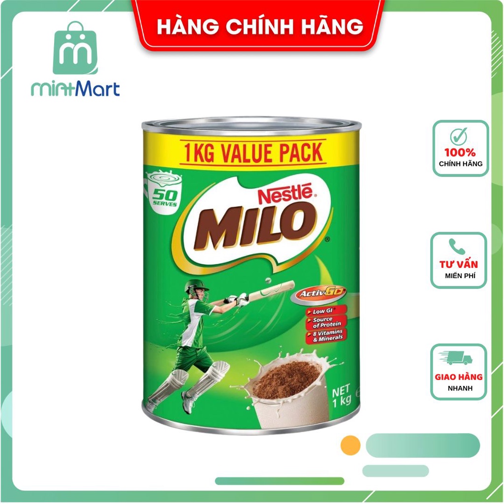 Sữa Milo Úc 1kg Value Pack chính hãng tăng chiều cao vượt trội date mới