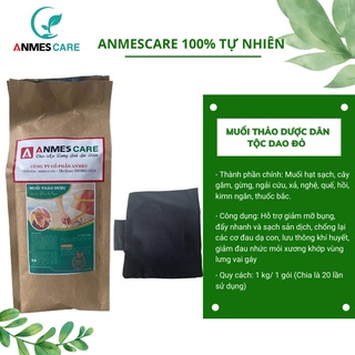 COMBO Đai + Muối chườm bụng thảo dược | Gói 1KG | Nguyên Liệu Tự Nhiên 100%.