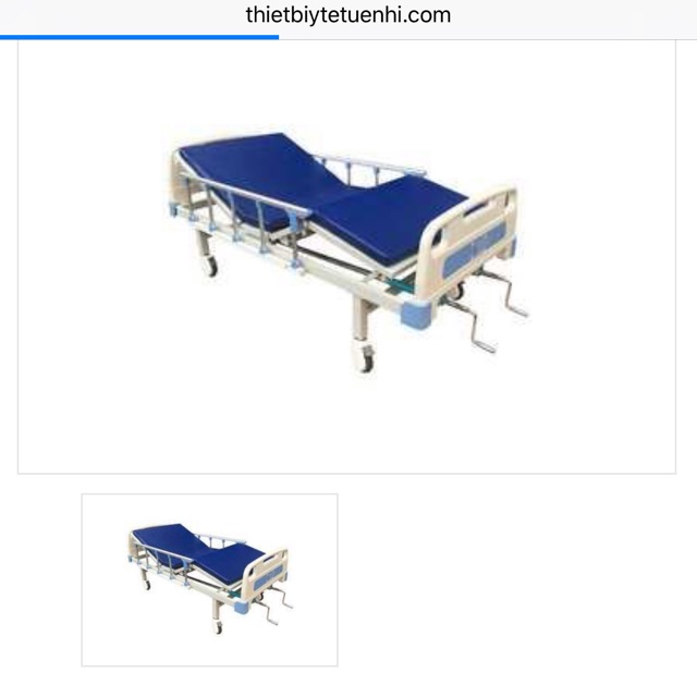 Giường bệnh nhân 2 tay quay có bô chính hãnh, bảo hành 1 năm
