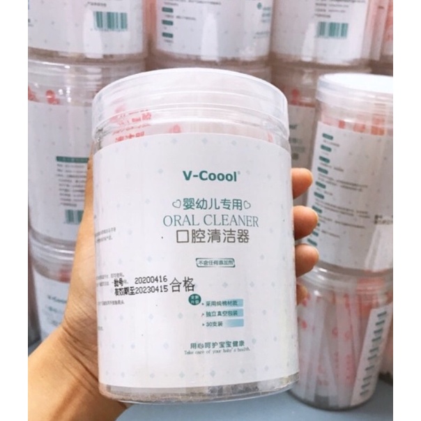 Hộp rơ lưỡi cho bé (hộp 30 thanh) chính hãng V-coool