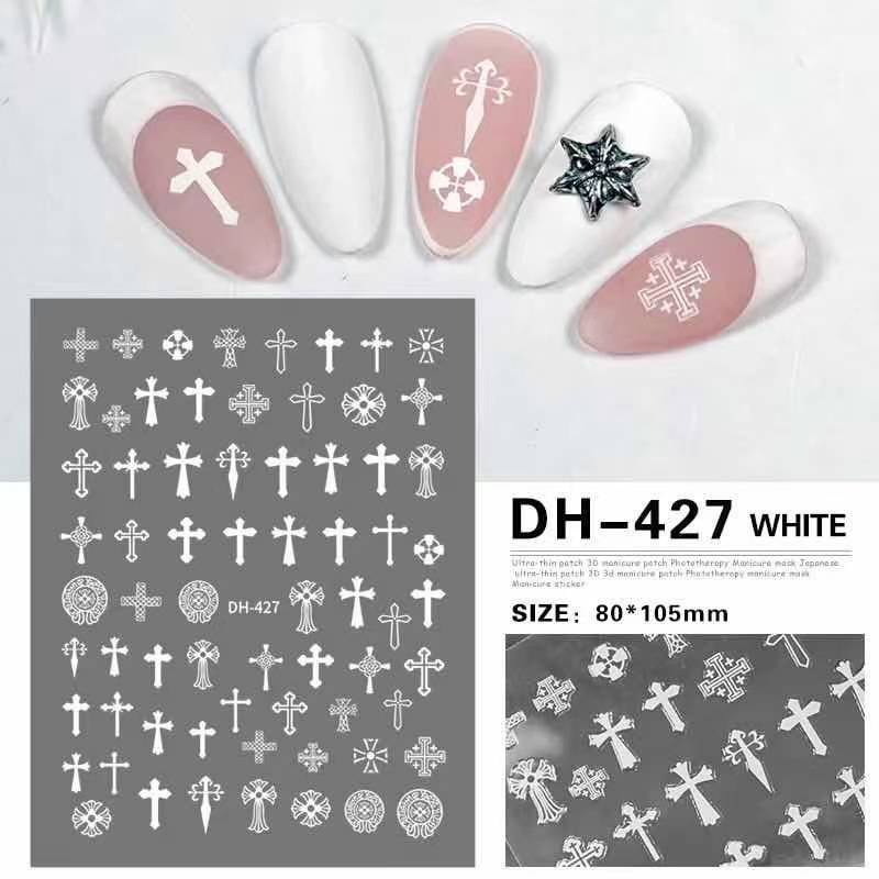 STICKER THÁNH GIÁ NAIL DH427 TRẮNG