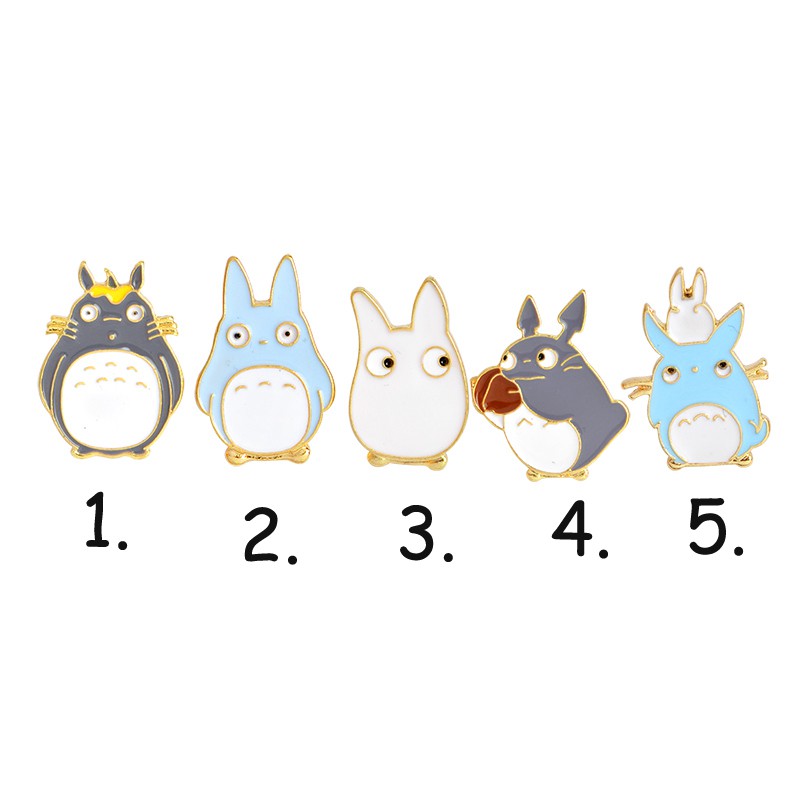 Ghim cài áo QIHE JEWELRY hình Totoro hoạt hình xinh xắn độc đáo