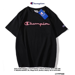 [ĐƯỢC PHÉP KIỂM]Áo Champion chữ hồng Basic cho nữ