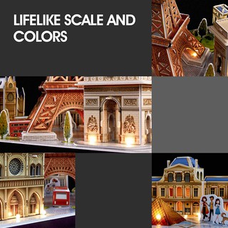 Mô Hình Giấy 3D CubicFun - Led Cityline Paris L525h