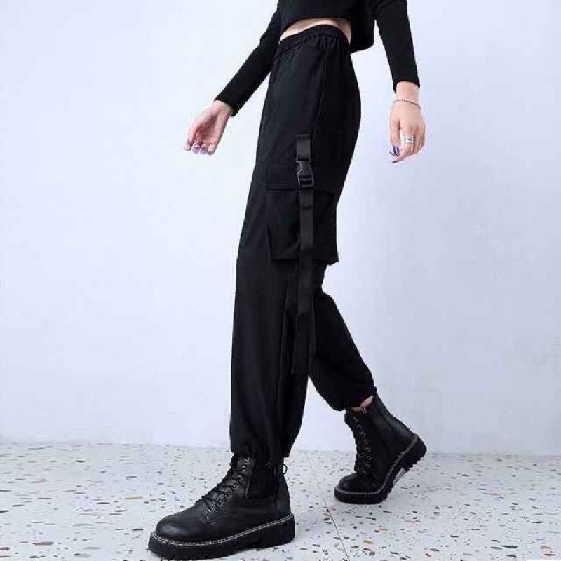 Quần kaki PACI Pant ống suông màu Đen  Nam nữ Unisex  Quần jogger kaki ống chun