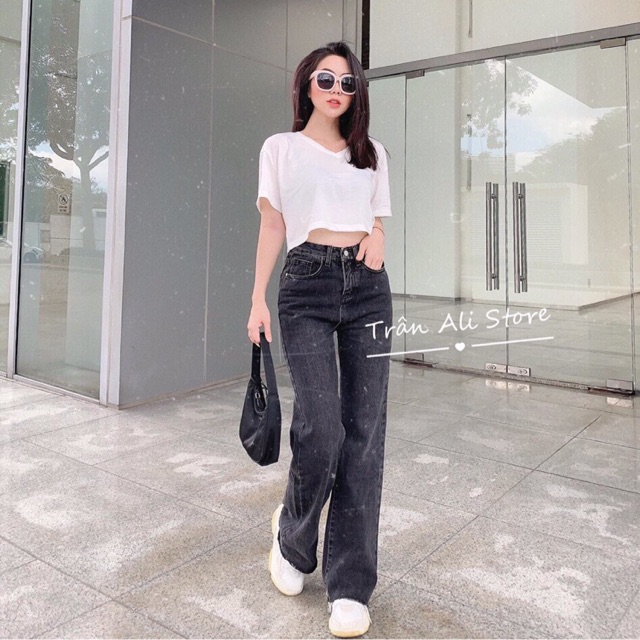 Quần Jeans Xuông màu khói