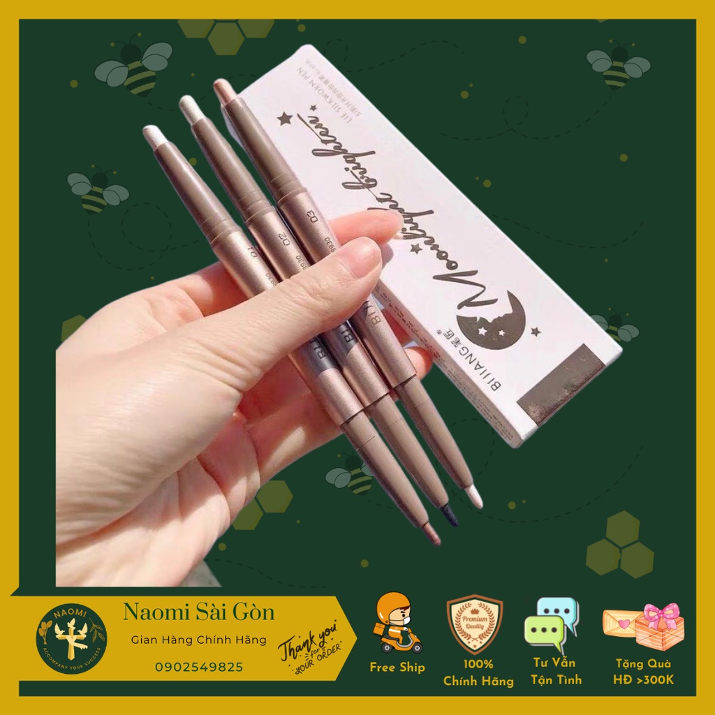 Bút nhũ mắt 2in1 Bijiang Bright Lie Silkworm tạo bọng mắt hot trend
