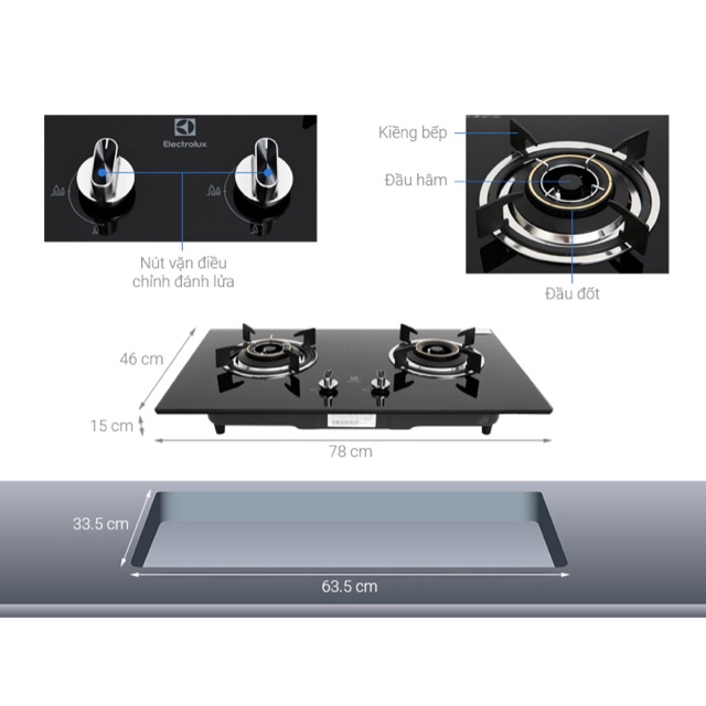 Bếp gas âm Electrolux EHG723BA