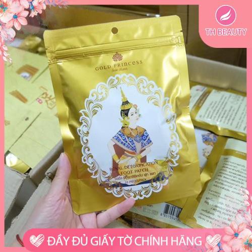 &lt;THẬT 100%&gt; Bịch 10 miếng dán thái độc chân Gold Princess