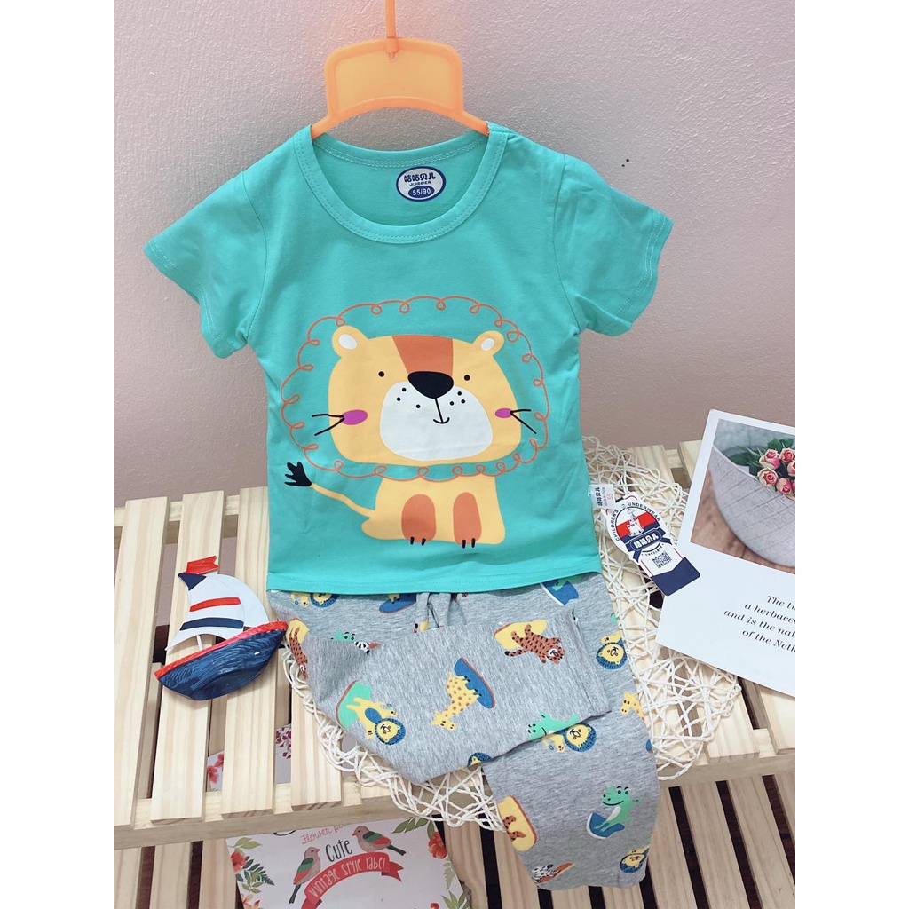 (size nhí)Bộ Xuất Hàn Áo Cộc Quần Dài Hàng Dongfang Chuẩn Quảng Châu Cho Bé Trai size 1-10 Tuổi