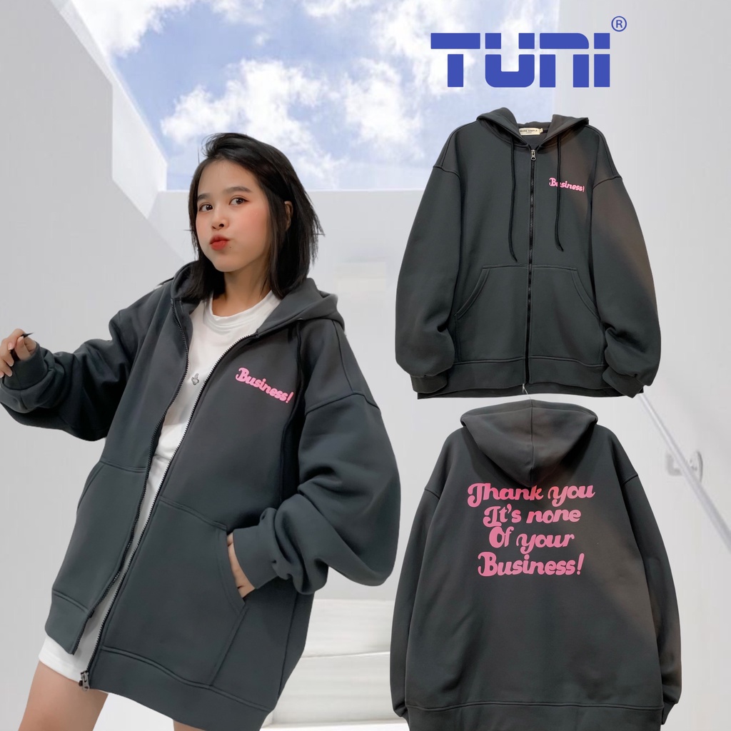 Áo Khoác Hoodie Form Rộng Phối Zip Unisex BUSI Vải Nỉ Bông Dày Dặn - Tuni Store | WebRaoVat - webraovat.net.vn