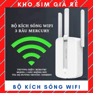 Kích sóng wifi,bộ kích sóng wifi ,bộ kích sóng wifi mercury repeater mw310re 3 anten cực mạnh