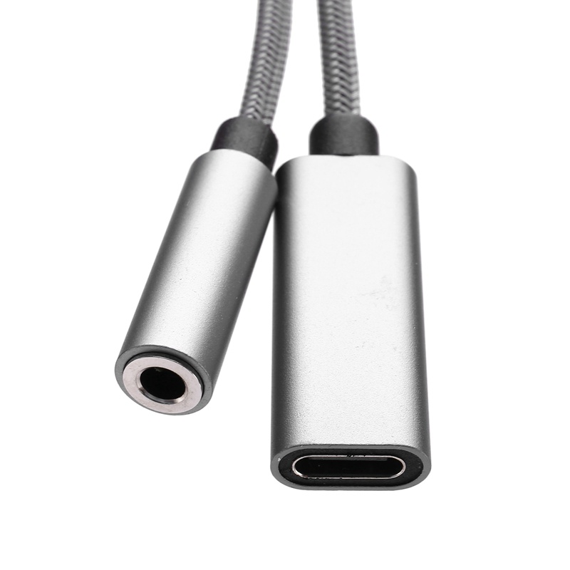 Dây Cáp Sạc Nhanh 2 Trong 1 USB C Sang Giắc Cắm Tai Nghe 3.5mm PD 60W Cho Galaxy S21 S20 Ultra S20