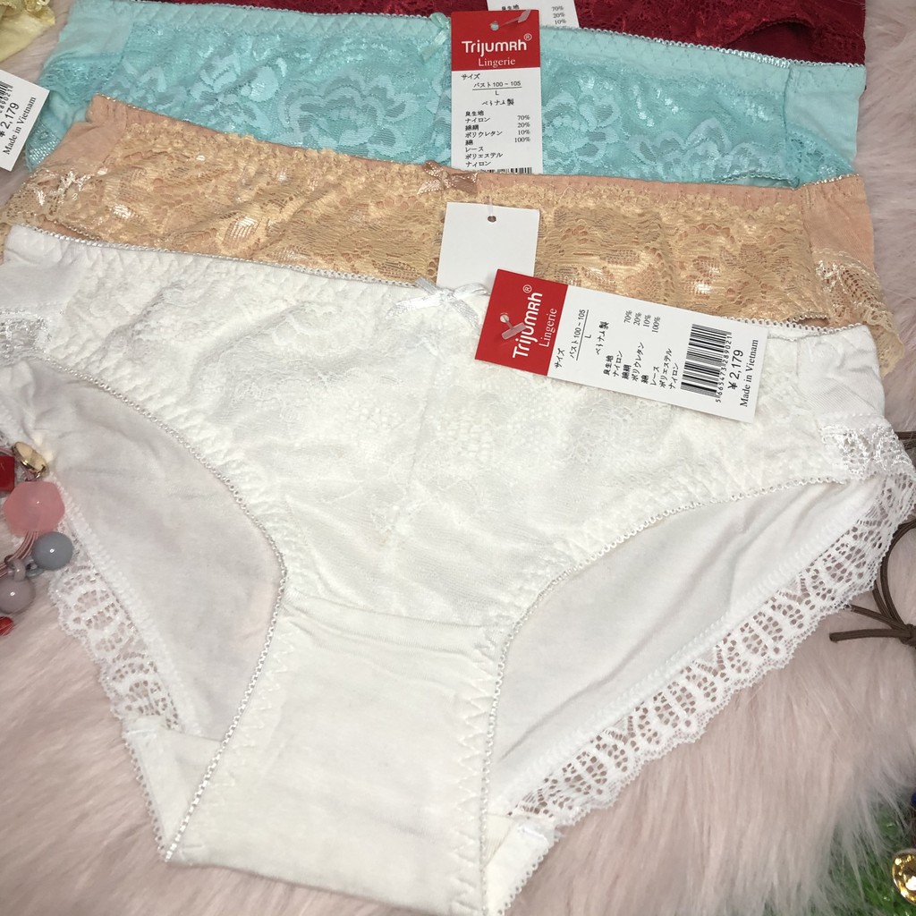 Quần Lót Cotton Phối Ren Trijumrh