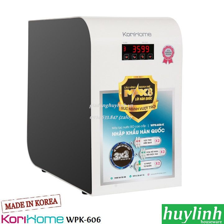 Freeship Máy lọc nước RO Hàn Quốc Korihome WPK-606