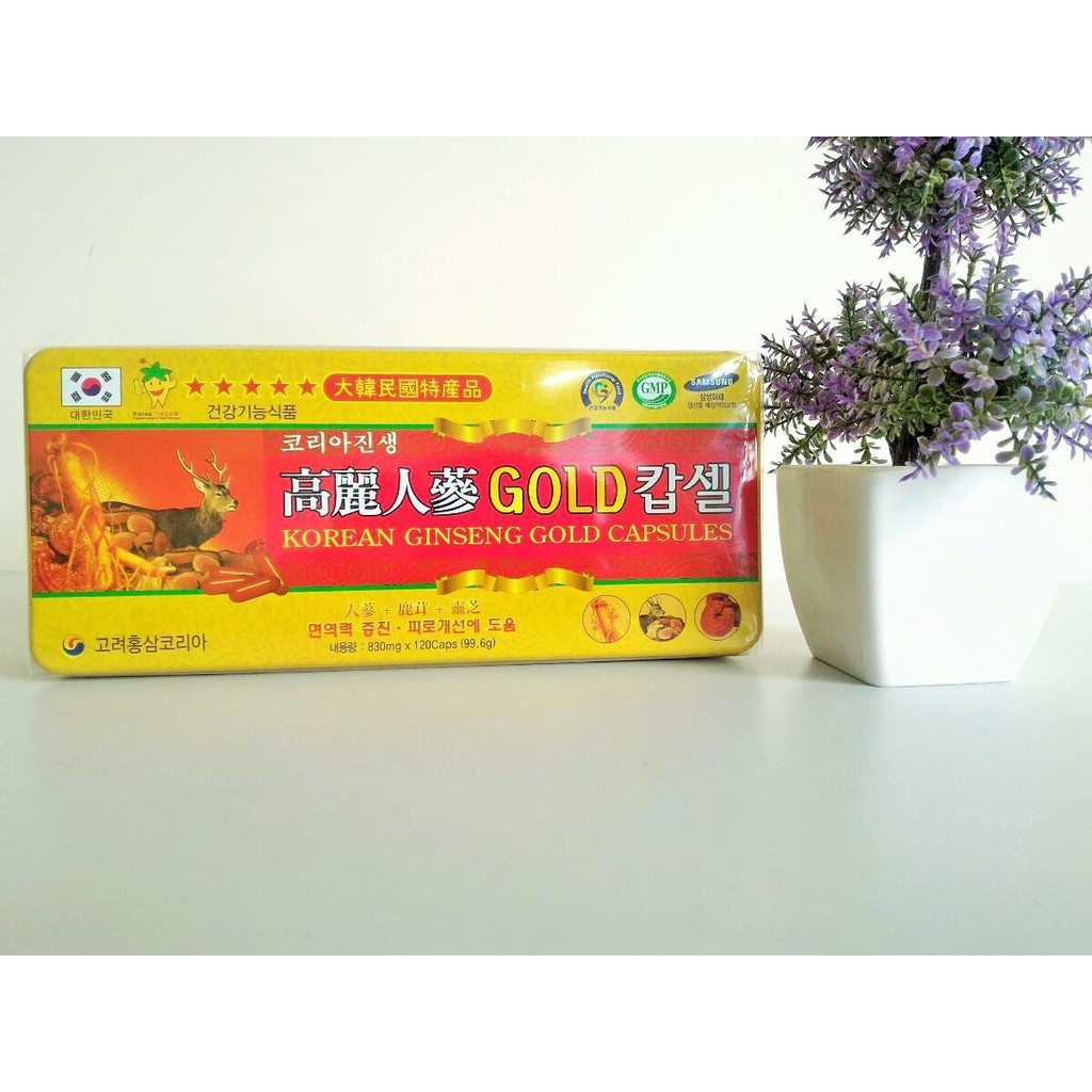 Khuyến mại   Viên Đạm Tổng Hợp Hồng Sâm Nhung Hươu Linh Chi Gold 120 viên
