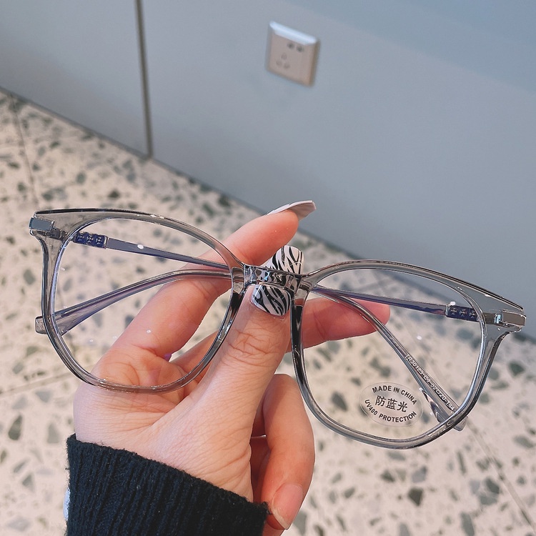Kính cận VIENDO kiểu tròn đổi màu chống ánh sáng xanh chống tia UV nhựa dẻo bền chắc thời trang dành cho nam và nữ(có thể cắt cận thị ống kính)