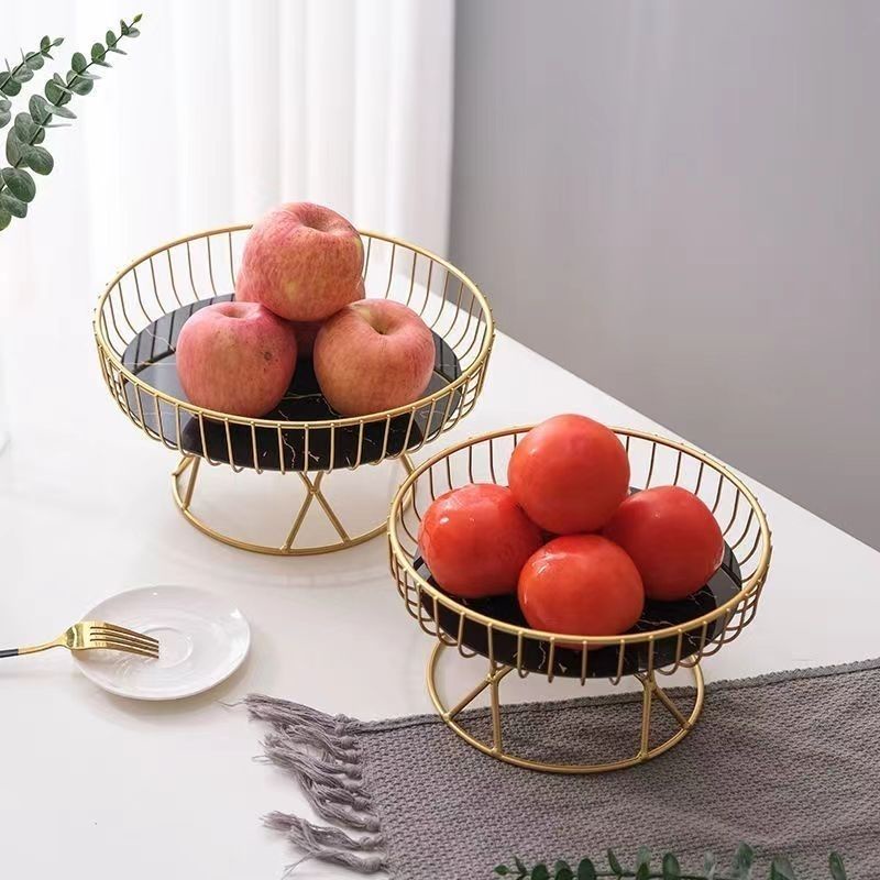 Rổ Trái Cây Sang Trọng Nhẹ. Đĩa Đựng Trái Cây Để Bàn Sáng Tạo Phong Cách Châu Âu Sang Trọng