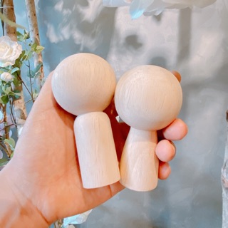 Set 2 Búp bê gỗ 9-10cm sỉ-lẻ