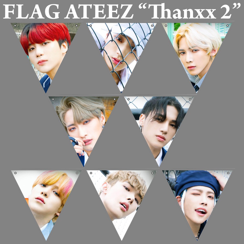 Dây Đeo Thẻ Hình Nhóm Nhạc Kpop Ateez