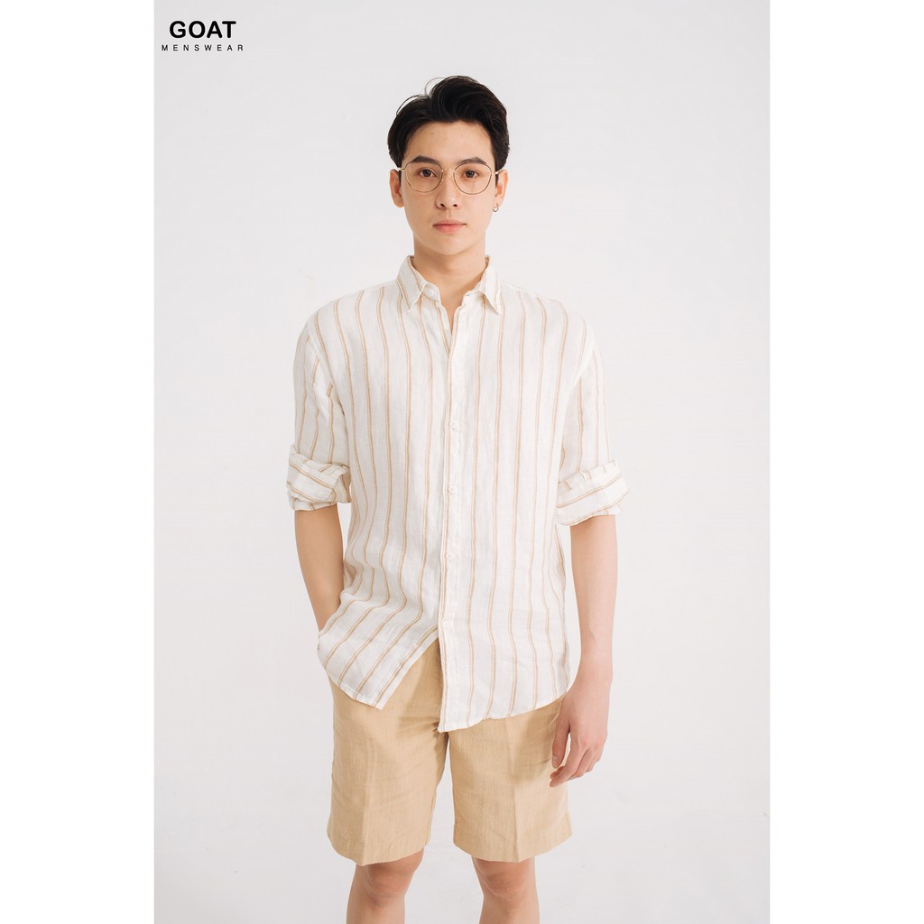 Áo Sơ Mi Nam Tay Dài Sọc Caro GOAT MENSWEAR