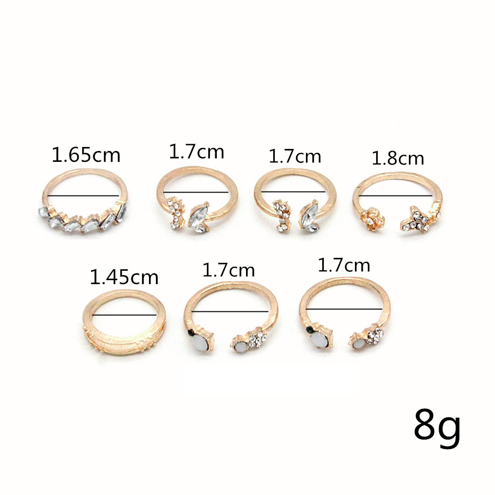 Set 7 Nhẫn Đeo Khớp Ngón Tay Phong Cách Boho Dành Cho Nữ