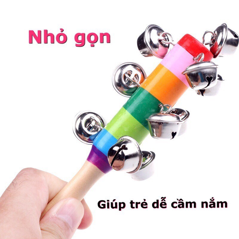 Đồ chơi trí tuệ - Combo 5 món đồ chơi cảm quan - âm nhạc - vận động tinh bằng gỗ cho bé 0-2 tuổi - DOZKIDZ